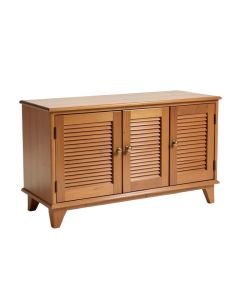 Retro Console Table Sideboard With Shutter Doors (synthetic illustration; no displayed measurements)