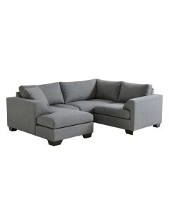 Sectional Sofa In Gray Linen
