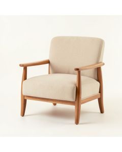 Hazel Dell Upholstered Armchair - Beige (synthetic illustration; no displayed measurements)