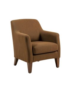 Pillsbury Upholstered Queen Anne Back Side Chair In Saddle Brown