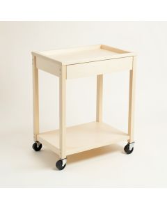 Ash Branch Empty Rolling Workshop Cart - Ivory (synthetic illustration; no displayed measurements)