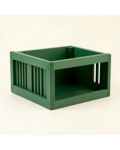 Olive Edge Empty Furniture-Style Pet Crate - Green (synthetic illustration; no displayed measurements)