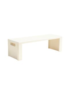 Dawn Branch Narrow Outdoor Storage Bench - White (synthetic illustration; no displayed measurements)
