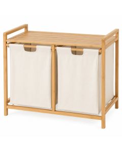 Hazel Branch Laundry Sorting Station With Plain Removable Bags - Cream
