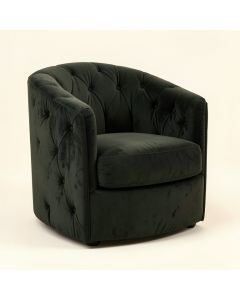 Antonia 32.5 '' Wide Tufted Velvet Barrel Chair (synthetic illustration; no displayed measurements)