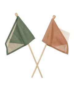 Christmas Way Camper 2-Sided Burlap 18 X 13 In . Flag Set