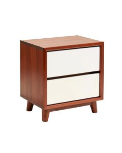 Alyssa Mid Century Modern 2 Drawer Nightstand (synthetic illustration; no displayed measurements)