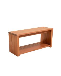 Heath Bend Narrow Outdoor Storage Bench - Terracotta