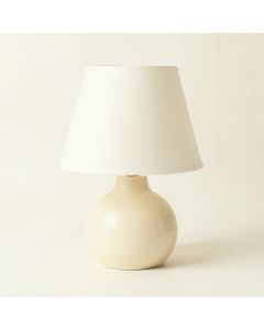Olive Bluff Table Lamp With A Plain Fabric Shade - Cream (synthetic illustration; no displayed measurements)