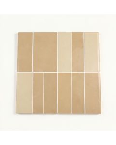 Roman Selection Glass Mosaic Tile In Iced Tan (synthetic illustration; no displayed measurements)