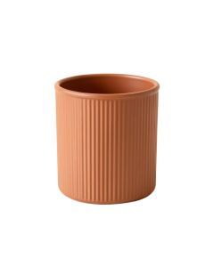 Fern Branch Empty Candle Holder - Terracotta (synthetic illustration; no displayed measurements)