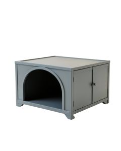 Vale Bend Empty Furniture-Style Litter Enclosure - Gray (synthetic illustration; no displayed measurements)