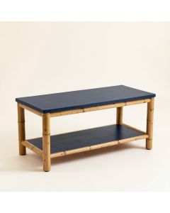 Willow Arc Indoor Bench - Navy (synthetic illustration; no displayed measurements)