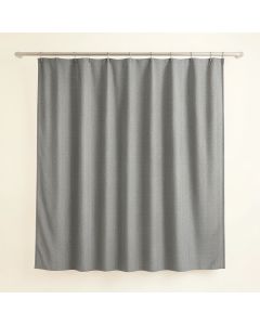 Rowan Arc Shower Curtain Hanging Flat From A Plain Rod - Gray (synthetic illustration; no displayed measurements)