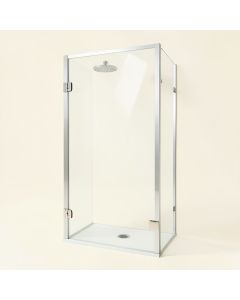 56 '' - 60 '' W X 76 '' H Door Opening Frameless Shower Door (synthetic illustration; no displayed measurements)