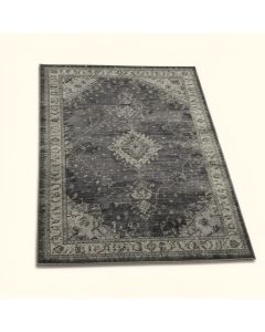 Waterston Oriental Tufted Wool Rust/Charcoal Area Rug (synthetic illustration; no displayed measurements)