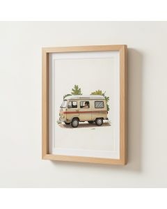 Camper Happiness Is Journey Framed Textual Art (synthetic illustration; no displayed measurements)