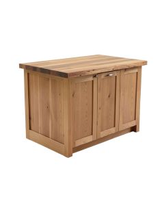 Meigs Furniture Kitchen Island With Butcher Block Top (synthetic illustration; no displayed measurements)