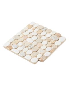 Mini Square 1 '' X 1 '' Seashell Grid Mosaic Tile (synthetic illustration; no displayed measurements)
