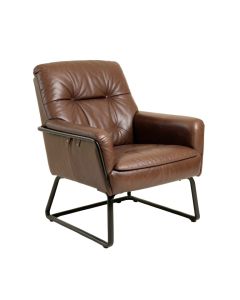 Allyannah 30.3 '' Wide Tufted Top Grain Leather Lounge Chair