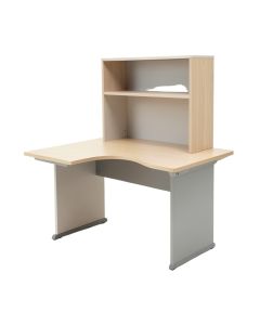 Aurea Reversible L-Shape Desk With Hutch (synthetic illustration; no displayed measurements)