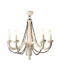 Ailsa 8 - Light Candle Style Classic Chandelier With Beaded Accents (synthetic illustration; no displayed measurements)
