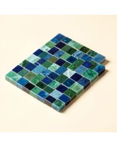 Breeze 0.62 '' X 0.62 '' Glass Mosaic Tile In Blue/Green (synthetic illustration; no displayed measurements)