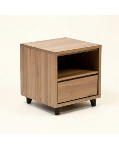 Theron Solid Wood End Table With Storage (synthetic illustration; no displayed measurements)