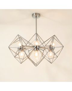 Dewayne 6 - Light Unique / Statement Geometric Chandelier (synthetic illustration; no displayed measurements)