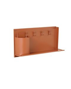 Bay Bluff Wall-Mounted Entryway Organizer Shelf - Terracotta