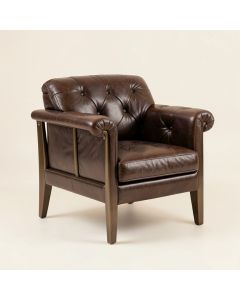 Cassian 30.5 '' Wide Tufted Top Grain Leather Armchair (synthetic illustration; no displayed measurements)