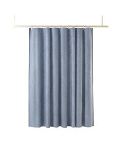 Harbor Branch Shower Curtain Hanging Flat From A Plain Rod - Blue (synthetic illustration; no displayed measurements)