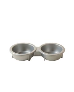 Stone Dale Pet Feeding Stand With Two Plain Empty Bowls - Gray (synthetic illustration; no displayed measurements)