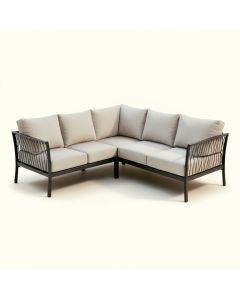 Hampton Patio Sectional With Cushions (synthetic illustration; no displayed measurements)