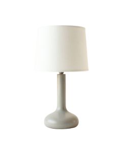 Elm Bluff Table Lamp With A Plain Fabric Shade - Gray (synthetic illustration; no displayed measurements)