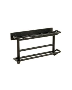 Navasota 7 Bottle Wall Mounted Wine Bottle And Glass Rack