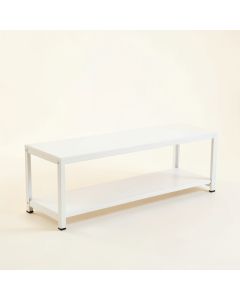 Sage Branch Narrow Outdoor Storage Bench - White (synthetic illustration; no displayed measurements)