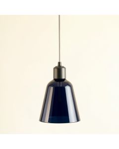 Aspen Brook Pendant Light Suspended From One Plain Cable - Navy (synthetic illustration; no displayed measurements)