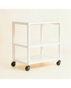 Juniper Brook Empty Rolling Workshop Cart - White (synthetic illustration; no displayed measurements)