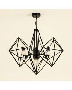 Vindas 6 - Light Statement Geometric Chandelier (synthetic illustration; no displayed measurements)