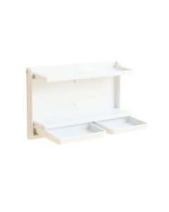 Lake Bridge Empty Wall-Mounted Tool Organizer Panel - White (synthetic illustration; no displayed measurements)