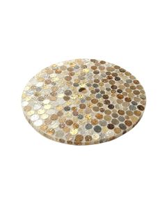 Glamour Grommet 12 '' X 12 '' Glass Penny Round Mosaic Tile