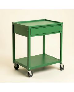 Linden Dale Empty Rolling Workshop Cart - Green (synthetic illustration; no displayed measurements)
