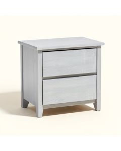 Fred 2 - Drawer Solid Wood Nightstand In Light Gray (synthetic illustration; no displayed measurements)
