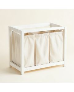 Juniper Branch Laundry Sorting Station With Plain Removable Bags - White (synthetic illustration; no displayed measurements)