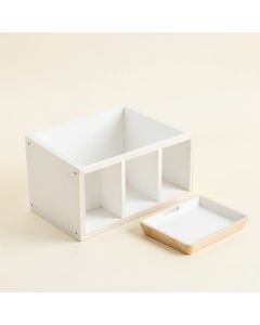 Meadow Branch Empty Coffee-Station Organizer - White (synthetic illustration; no displayed measurements)