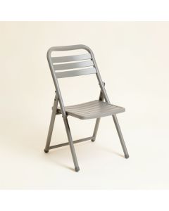 Reed Arc Folding Outdoor Chair - Gray (synthetic illustration; no displayed measurements)
