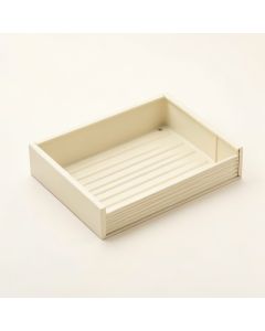 Shore Field Empty Under-Desk Cable Tray - Ivory (synthetic illustration; no displayed measurements)