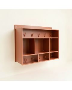 Juniper Branch Wall-Mounted Entryway Organizer Shelf - Terracotta (synthetic illustration; no displayed measurements)