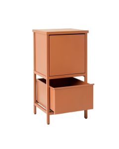 Pine Canyon Freestanding Pull-Out Hamper Cabinet - Terracotta